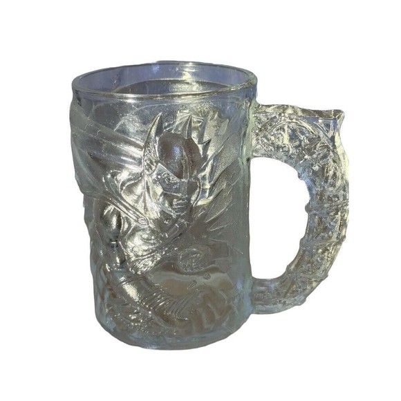 Vintage 1995 BATMAN McDonald's "Batman Forever" Clear Glass Mug Cup DC Comics - Picture 11 of 16